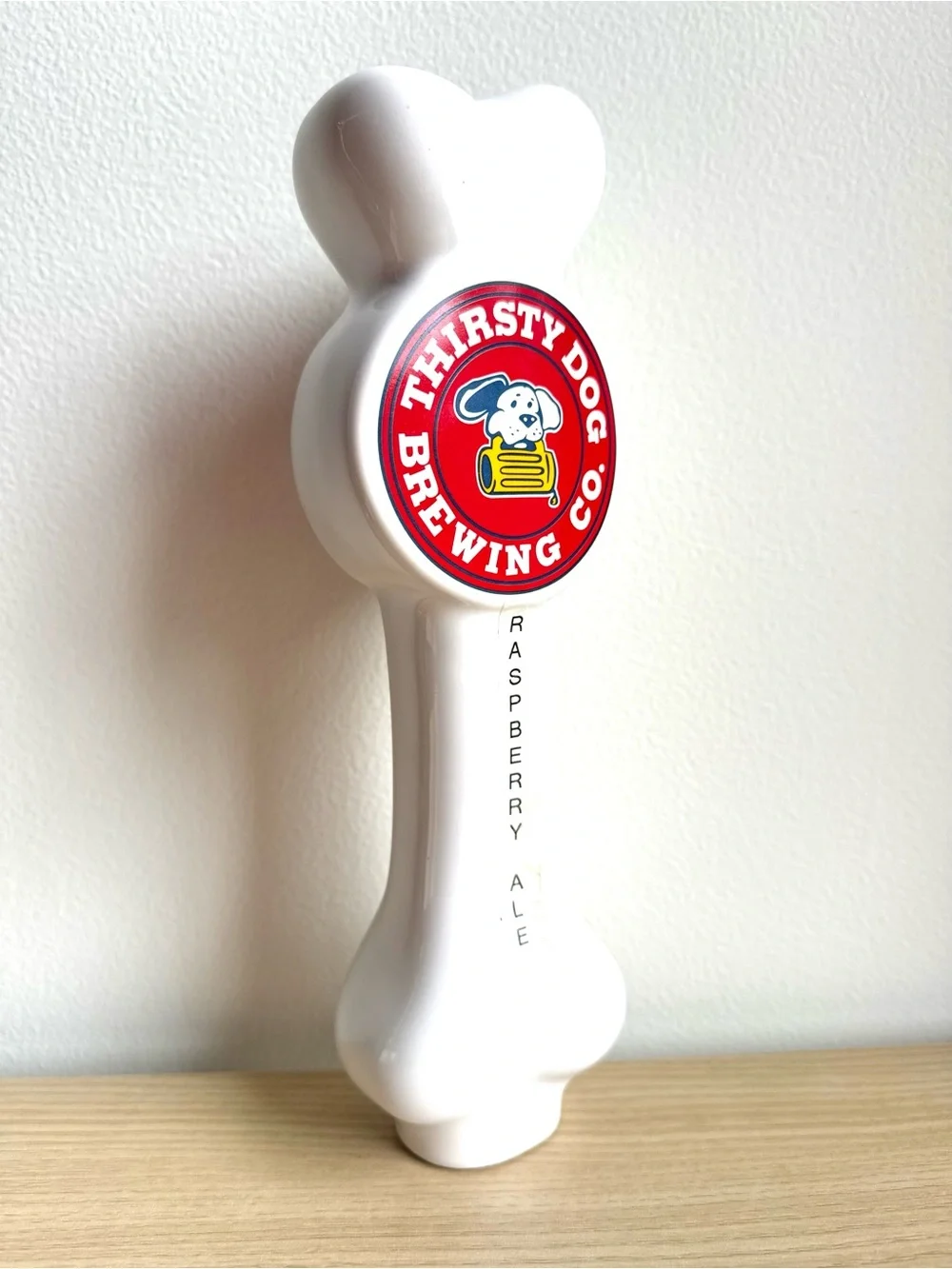 Thirsty Dog Brewing Bone Craft Beer Bar Tap Handle Raspberry Ale Breweriana Ohio